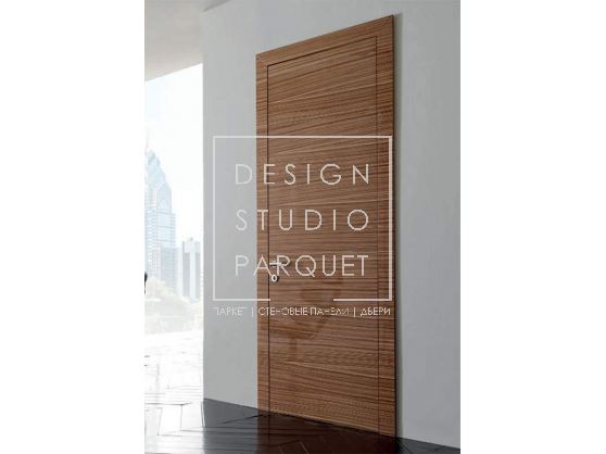Дверь распашная New Design Porte Metropolis Guidetto Wood 1011/QQ/H Zebrato Lucido Spazzolato 100 Gloss